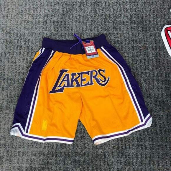 throwback laker shorts